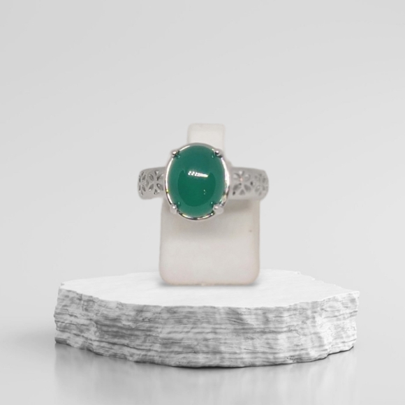 NEW Karis Green Onyx Ring Size 7 - Picture 4 of 11